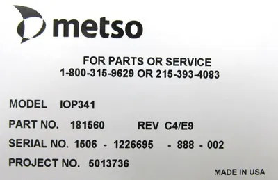 NEW VALMET METSO IOP341 POSITIONER MODULE 181560