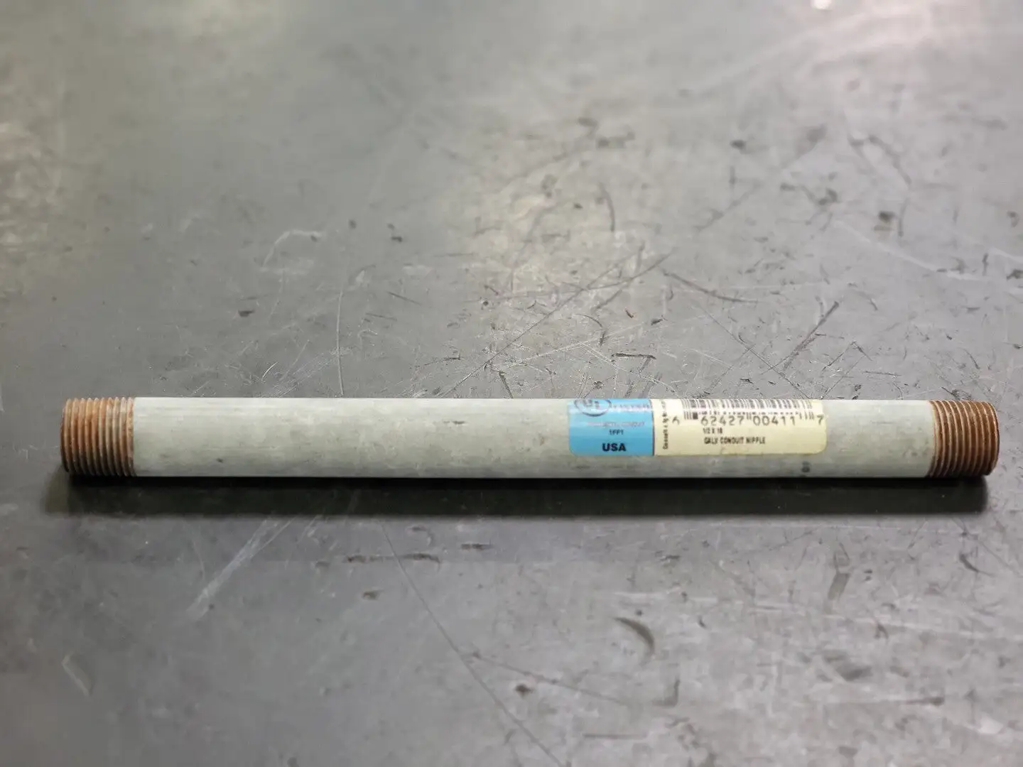 1/2" x 10" Galvanized Conduit Nipple (Box of 21)