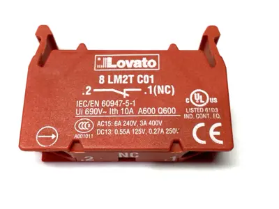 New | in-Stock Lovato Contact Element 22mm BOX OF 10 Terminal Blocks Michigan US | Maverick Industrial Sales #1398429