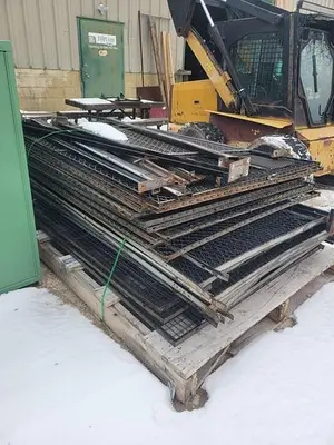 Woven Wire Tool Crib Security Fencing System w/Twin Accordion Gate Doors