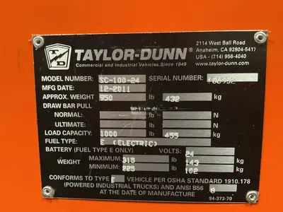 Used 2011 TAYLORDUNN SC10024 Maintenance Carts Ohio US | HGR 24 #1404896