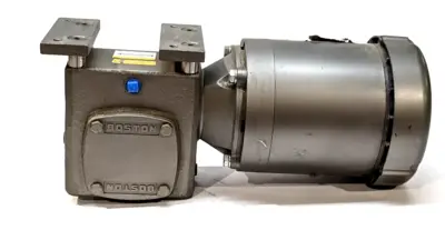 110047.00,F721B-40K-B5-J | Leeson 110047.00 Electric Motor w/Boston Gear F721B-40K-B5-J Speed Reducer - Used