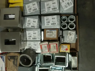 4 PALLETS OF ASSORTED CONDUIT, ENCLOSURES