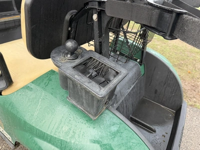 (1) 2015 E-Z-Go golf cart with a Kawasaki gas engine, includes canopy, ball cover, club cover, fold-...