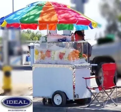 Stainless steel mobile cart - fruit - juice  - coffee - etc