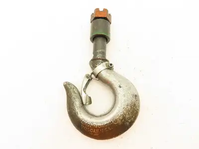 Vulcan Bullard 9A  7 Ton Hoist Hook Threaded Swivel Shank w/Latch Drop Forged