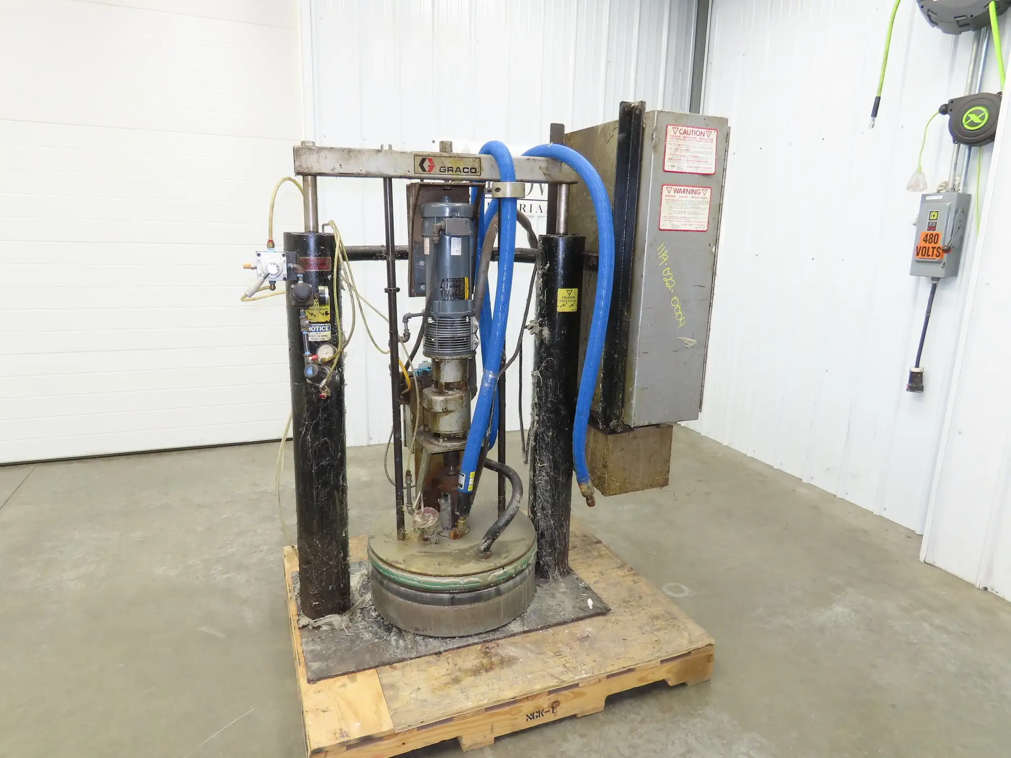 Graco Thermo Flow 55G Hot Melt Drum Unloader 55 Gallon 240V 3Ph READ