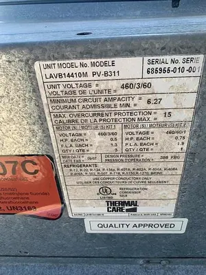 USED THERMAL CARE LAVB14410M PV-13311