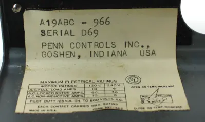 USED JOHNSON CONTROL A19ABC-966