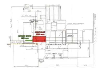USED PARPAS ML120-1 -8 AXES X: 12 000- Y: 3500- Z: 1250 MM CNC