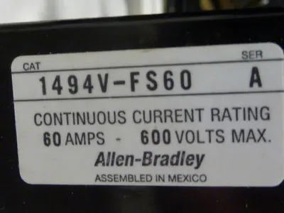 USED ALLEN BRADLEY 1494V-DS30 SER A