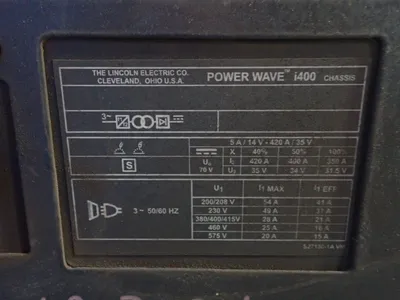 USED LINCOLN ELECTRIC POWER WAVE I400