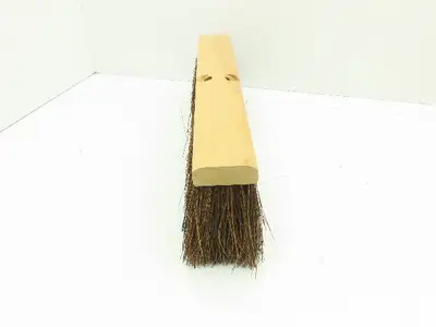 18" Garage Shop Brush Wooden Push Broom Head 4" Palmyra Fill  Lot of 6