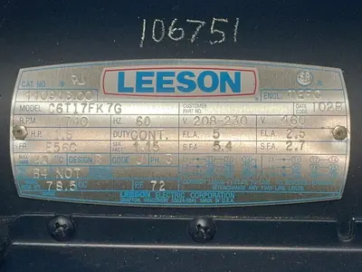 Used LEESON C6T17FK7G Motors (misc) Ohio US | HGR 24 #1506908