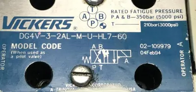 Used VICKERS DG4V-3-2AL-M-U-HL7-60 Valves/Fittings Michigan US | Ideal Machinery #1260169