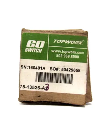USED TOPWORX 75-13526-A3 PROXIMITY SWITCH 7513526A3