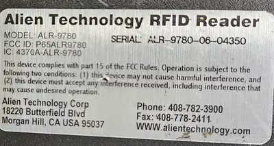 Alien Technology ALR-9780 RFID Reader (BIN745)