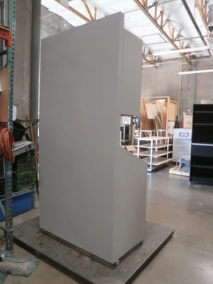 Custom Gray Design Storage/Workbench Unit Furniture 47 1/2" x27"X95" Wheels