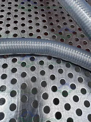 USED SANI-TECH WEST 84" STAINLESS STEEL FLEXIBLE BRAIDED HOSE 1/2" SANITARY FITTING