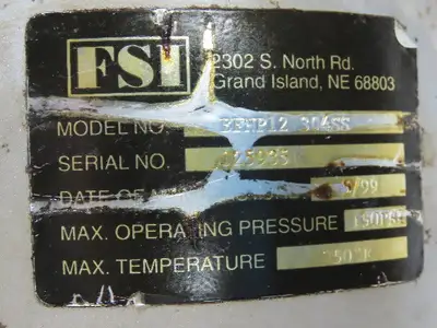 FSI BFNP12 8" Basket Filter Strainer 304 Stainless Steel 26" Long 1" NPT Ports