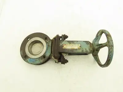 DeZurik 827 Flanged 3" Knife Gate Valve 316 SS Rising Stem Metal Seat