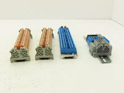 VDE Morsettitalia Wago AP 2.5-4 Terminal Block 600V DIN Rail Lot of 91
