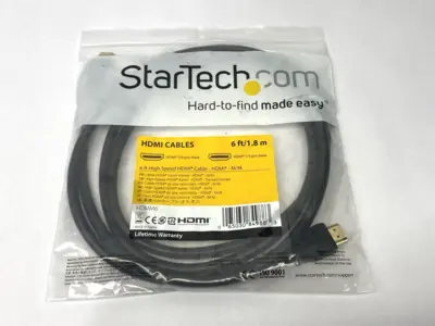 NEW STARTECH HDMI CABLE 6' HIGH SPEED MALE TO MALE