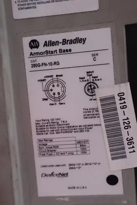 Allen Bradley 280G-FN-10-RG Armor Start Base Module STOCK 2909