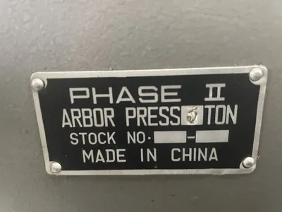 PHASE II 3 Ton PRESSES, ARBOR | Wheeler Machinery Sales (5)
