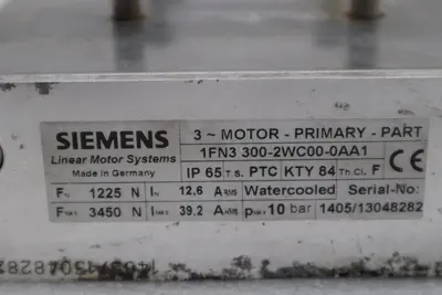 SIEMENS 1FN3 300-2WC00-0AA1 PRIMARY SECTION F. LINEAR MOTOR STOCK 3037A