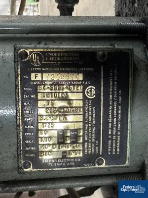 USED 1990 Myers 7.5 HP Myers Dual Shaft Vacuum Mixer, Model OOV550A-5-7.5, S/S