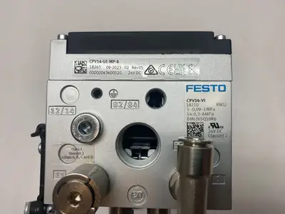 USED FESTO VALVE TERMINAL INTERFACE W/ 161360 X4 & 161362 X3 VALVES