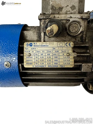 Used MOTOVARIO 63B/4 A.C. Motors Kentucky US | Industrial Parts R Us Inc. #1229270