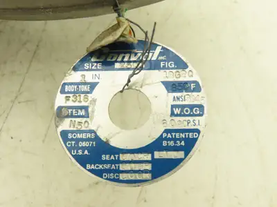 Conval Clampseal 13G2Q Globe Valve Y-Pattern Stop 1" Socket Weld 1500psi