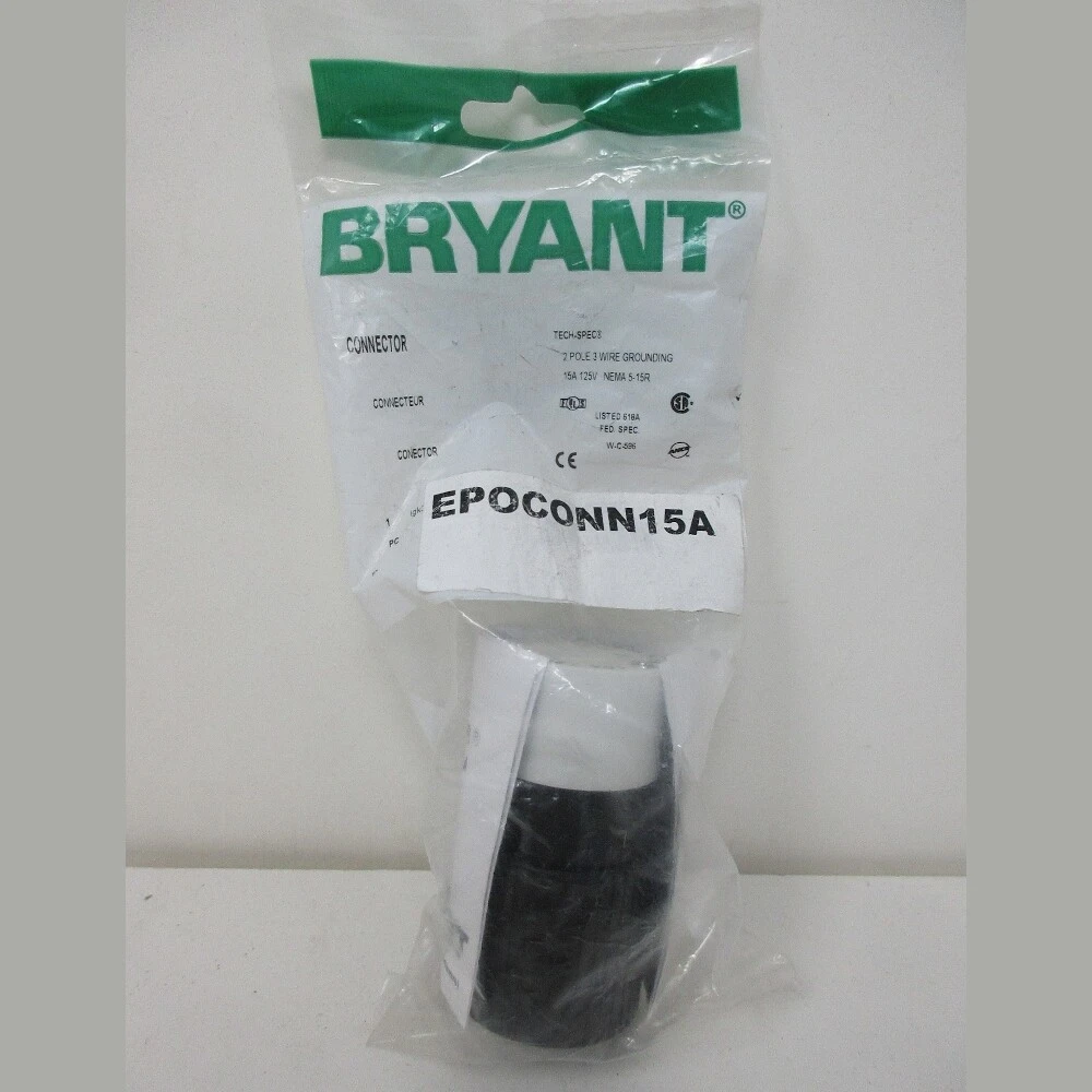 Bryant EPOCONN15A 15 Amp Straight Blade Receptacle