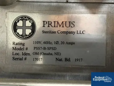 USED Primus Sterilizer Co. Primus Steam Sterilizer Model PSS7-B-SPSD