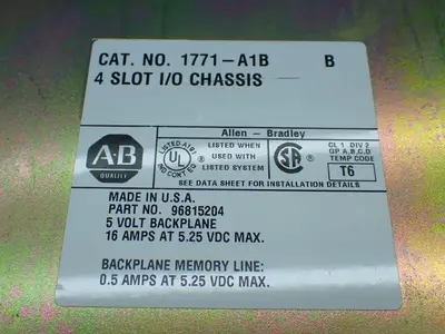 USED ALLENBRADLEY 1771A1B