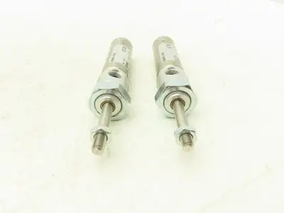 SMC NCMB075-0100T Pneumatic Air Cylinder 3/4"Bore 1"Stroke Spring Ext  Lot of 2