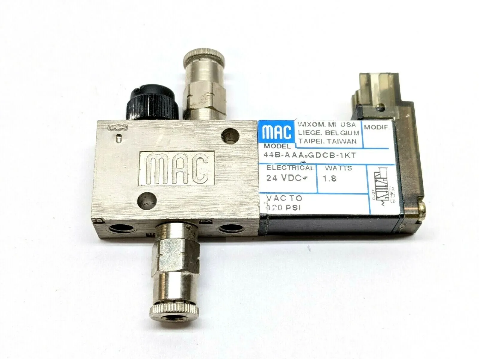 44B-AAA-GDCB-1KT | MAC Valves  Solenoid Valve - Used