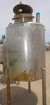 Tank, 300 Gallon, S/st, 42" x 48", Single Wall, DT/DB #5991159