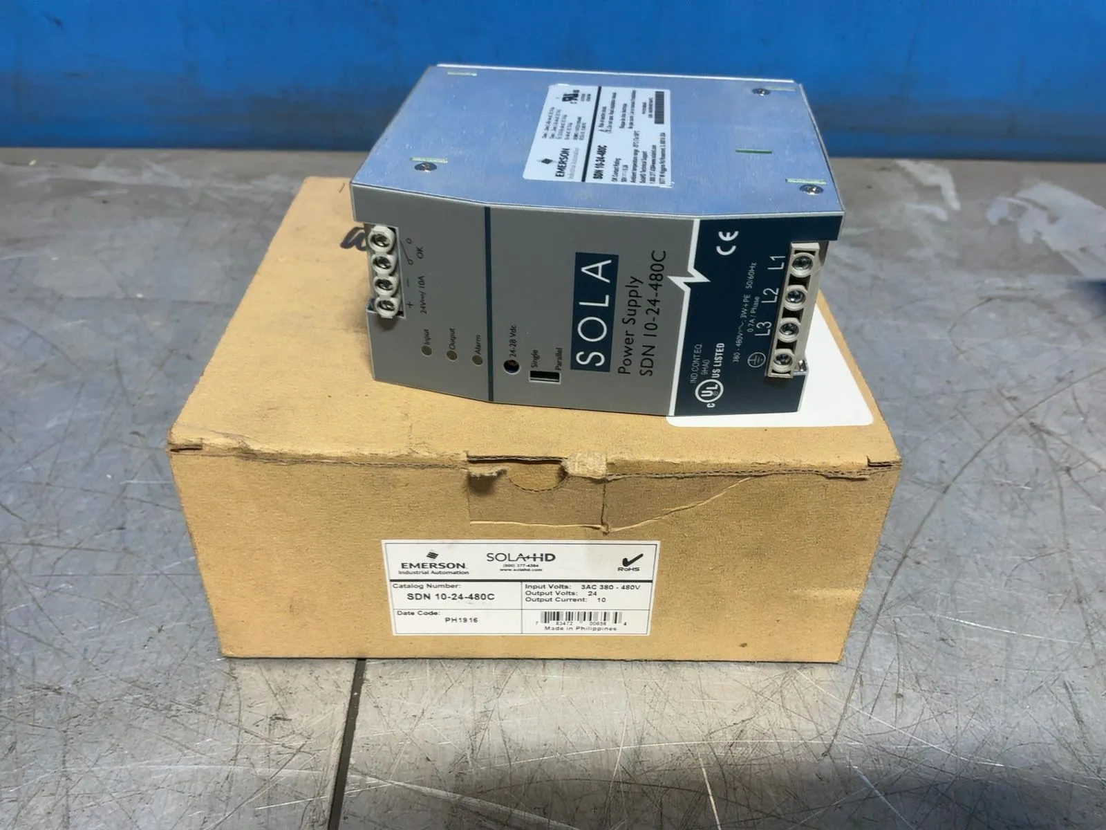 Used EMERSON SDN 1024480C DIN Rail Power Supplies Ohio US | HGR 24 #1085040