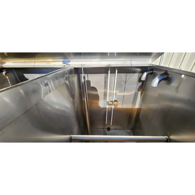 Used Dual Chamber Stainless Steel Liquid Holding Tank - 670 Gallon Cap.