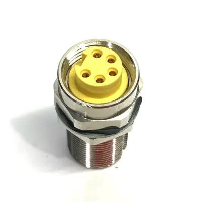 New | in-Stock Mencom Through Mount Receptacle 5 Pole Male/Female Straight Electrical Fittings Michigan US | Maverick Industrial Sales #1391606