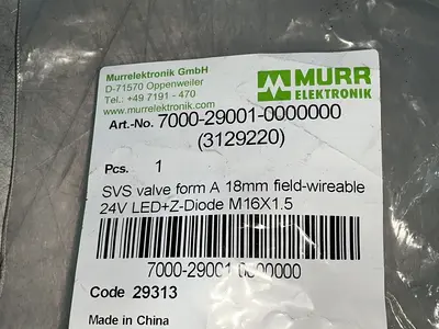 Used MURR ELEKTRONIK 7000290010000000 Electrical Fittings Ohio US | HGR 24 #1406086