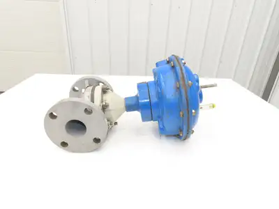 Asahi Diaphragm Pinch Valve 2" Flanged CPVC w/Century Pneumatic Actuator