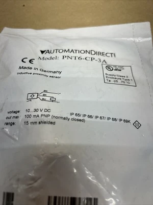 Automation Direct PNT6-CP-3A Proximity Switch New In Sealed Factory Packaging