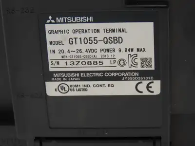 Mitsubishi GT1055QSBD 5.7" VGA Color Touch Panel 320x240p 24vdc Graphic Terminal