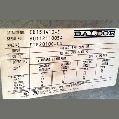 Baldor H4 10 HP VFD