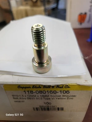 NEW Copper State Copper State Bolt 118-080160-106 M10-1 .5 X12mmX16mm