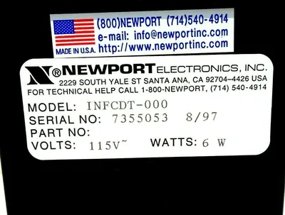 NEW NEWPORT INFCDT-000A TEMPERATURE METER INFCDT000A